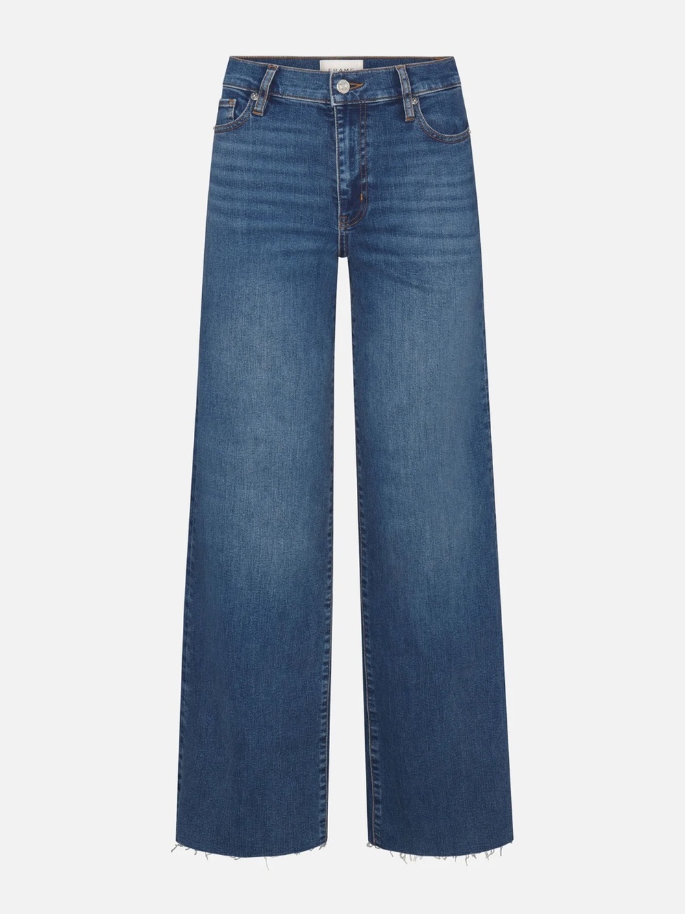 NWT FRAME Le Slim Palazzo High Rise Wide Leg Jeans Canals Raw After 28 Sealed - Picture 2 of 11